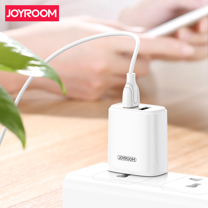 Joyroom Travel Charger L-M226 Single Charger 2.4A 2 USB - White