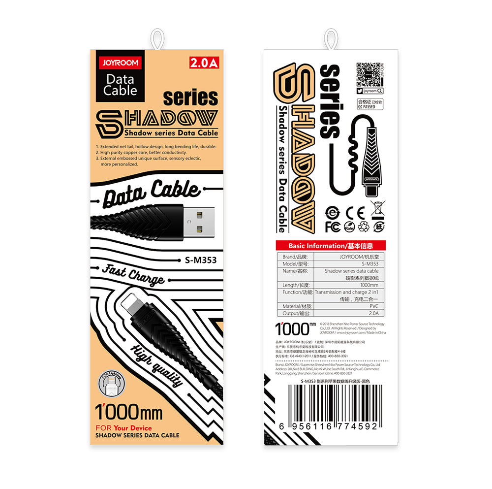 Joyroom Shadow Series Data Cable 1m S-M353 Lightning - Black