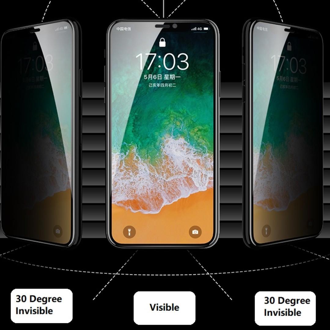 Remax Panshi Privacy Series Temper Glass GL-53 for iPhone XS Max - Black