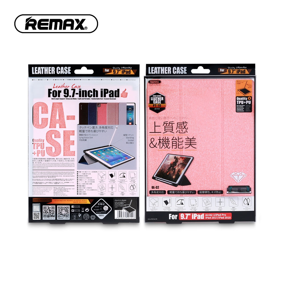 Remax Leather Case for 9.7-inch iPad PT-10 - Black