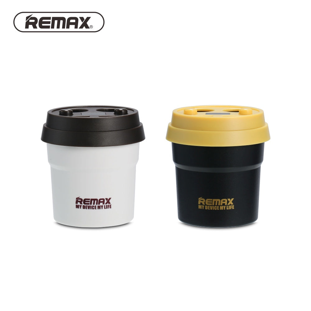Remax 2USB Demitasse Car Charger CR-2XP - White/Brown
