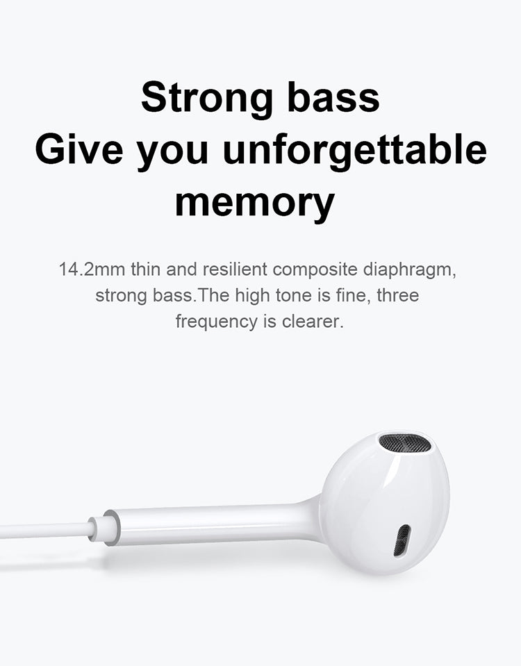 Joyroom Ben Series Lightning Wired Earphone JR-EP3 - White