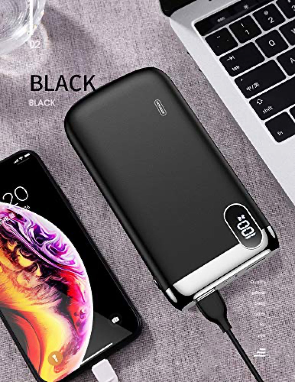 Joyroom Gezhi Series Power Bank Version D-M194 PLUS PD 20000 mAh - Black