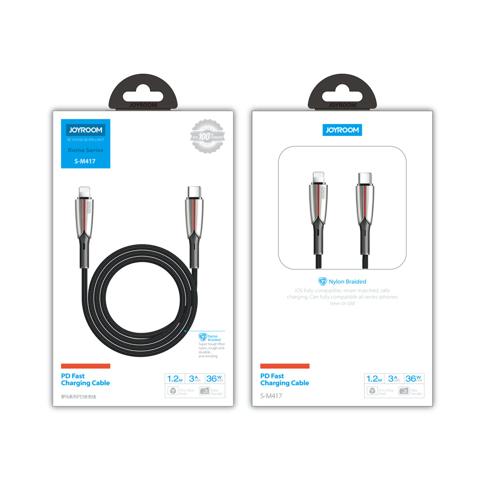 Joyroom Roma Series PD fast charging Cable 1.2M S-M417 1.2M - Black