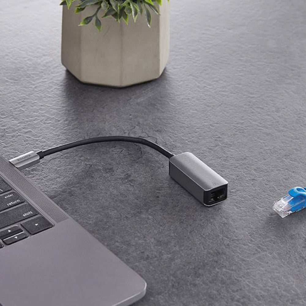Kanex USB-C to Gigabit Ethernet Adapter - Gray
