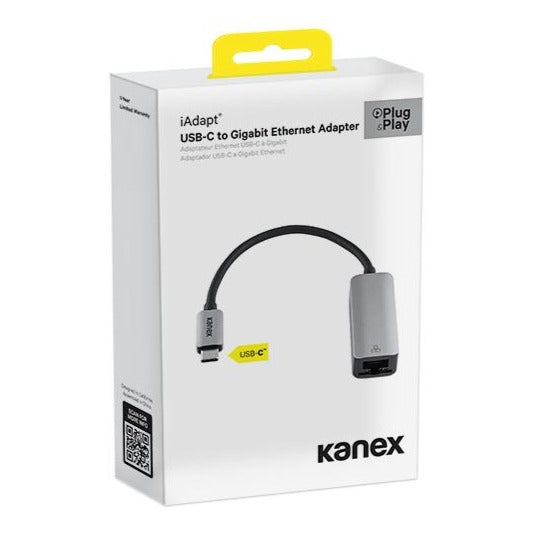 Kanex USB-C to Gigabit Ethernet Adapter - Gray
