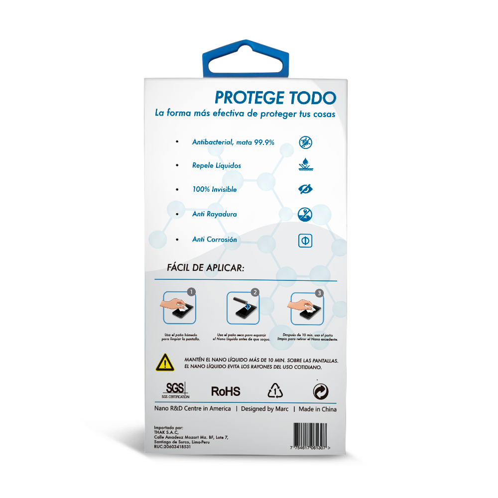 Thak Nanotec Protector de Pantalla Liquido - Transparent