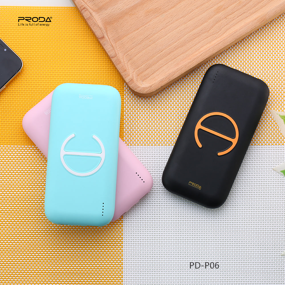 Proda Layter Wireless Charger Power Bank 10000 mAh PD-P06 - Black