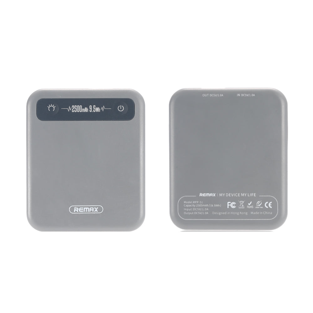 Remax 2500 mAh Pino Power Bank RPP-51 - Gray