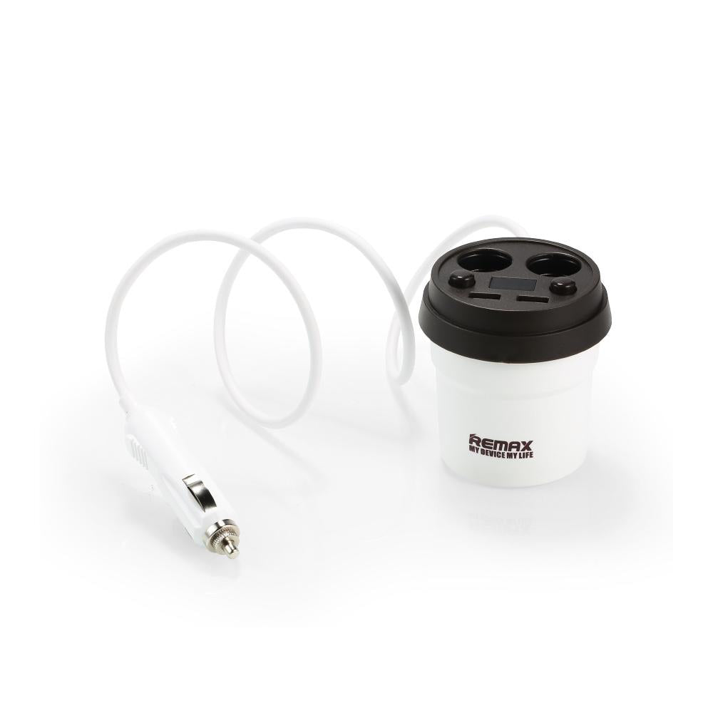 Remax 2USB Demitasse Car Charger CR-2XP - White/Brown