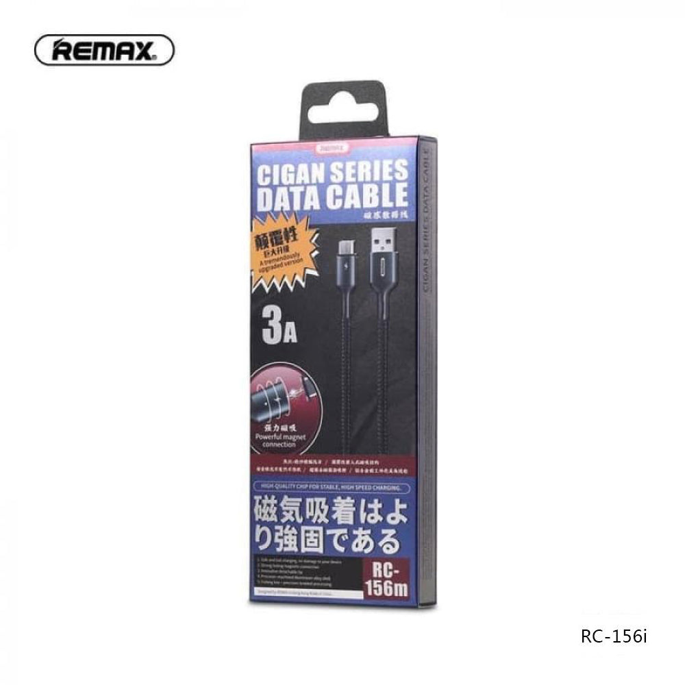Remax Cigan Series 3.0A Powerful Magnet Connection Data Cable RC-156i Lightning - Black