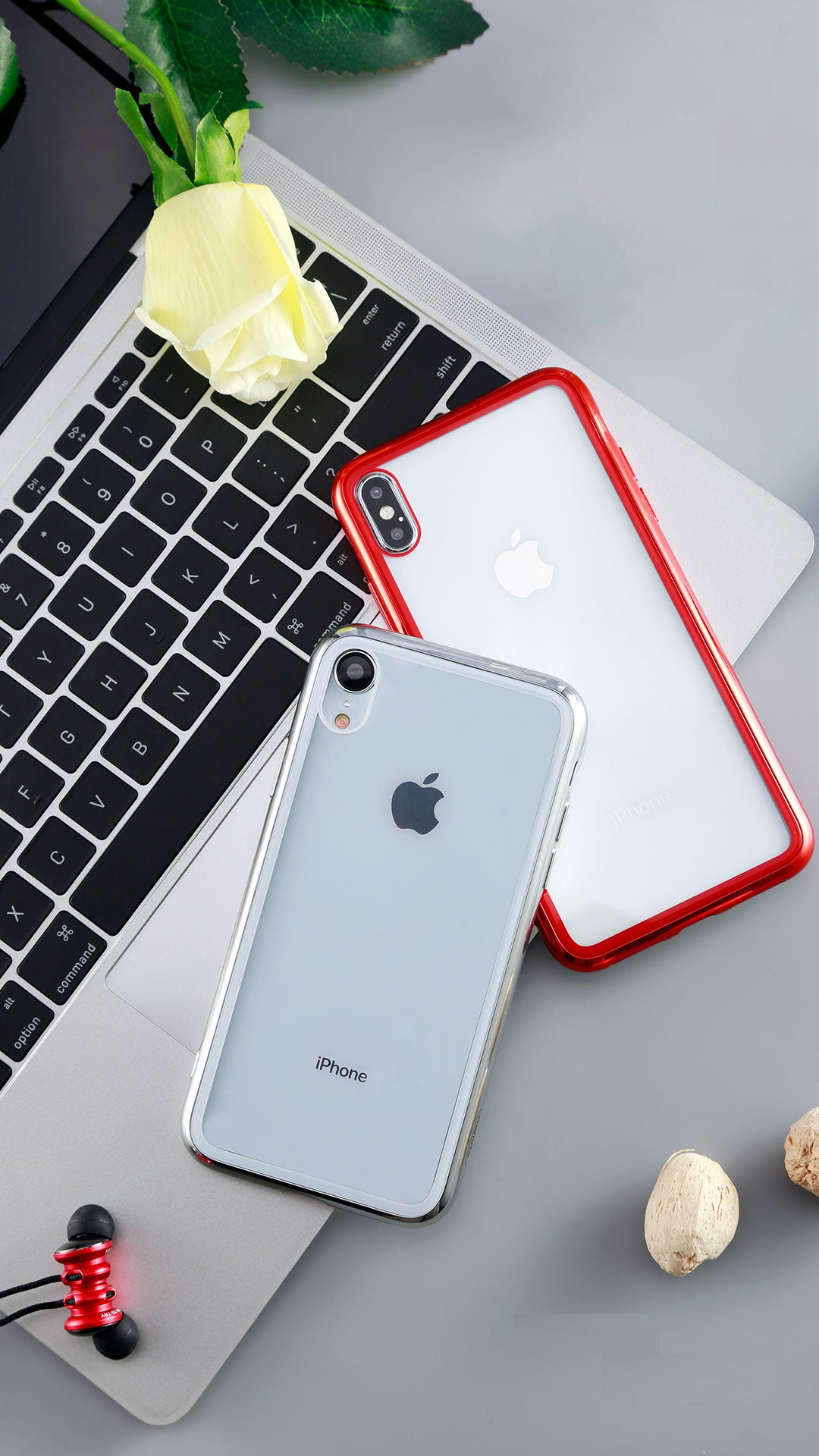 Remax Crysden series glass Case RPC-002 for iPhone XS - Red