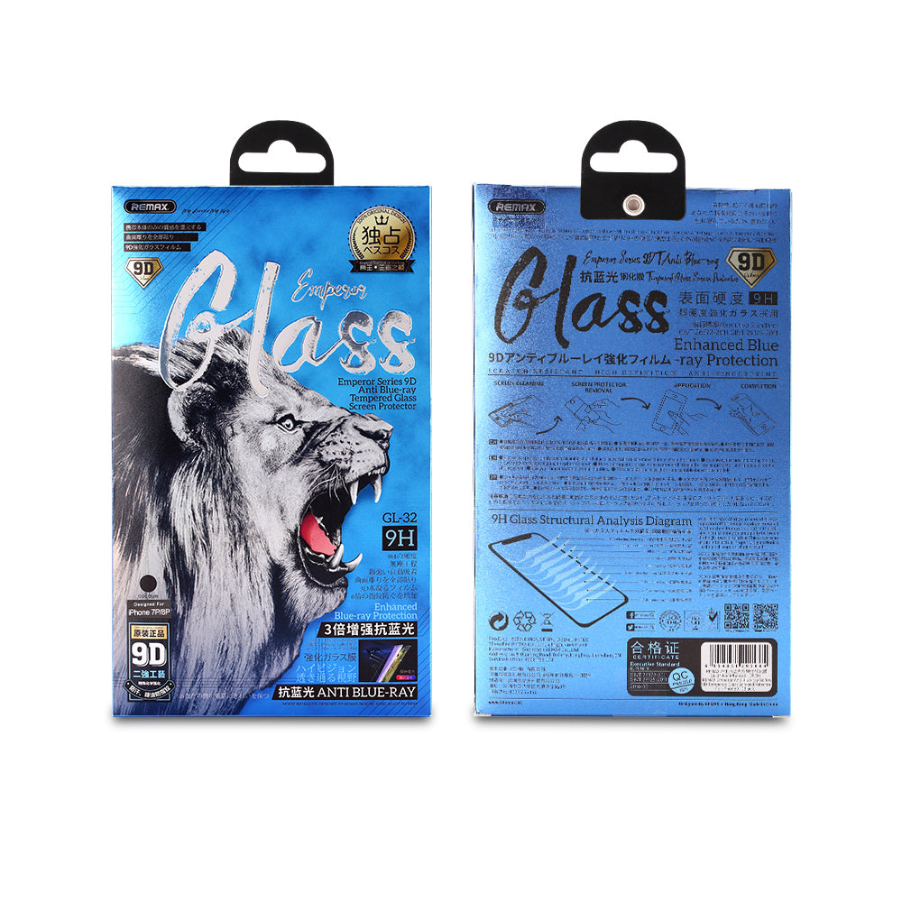 Remax Emperor Series 9D Anti Blue-ray Tempered Glass GL-32 iPhone 7/8 Plus - White