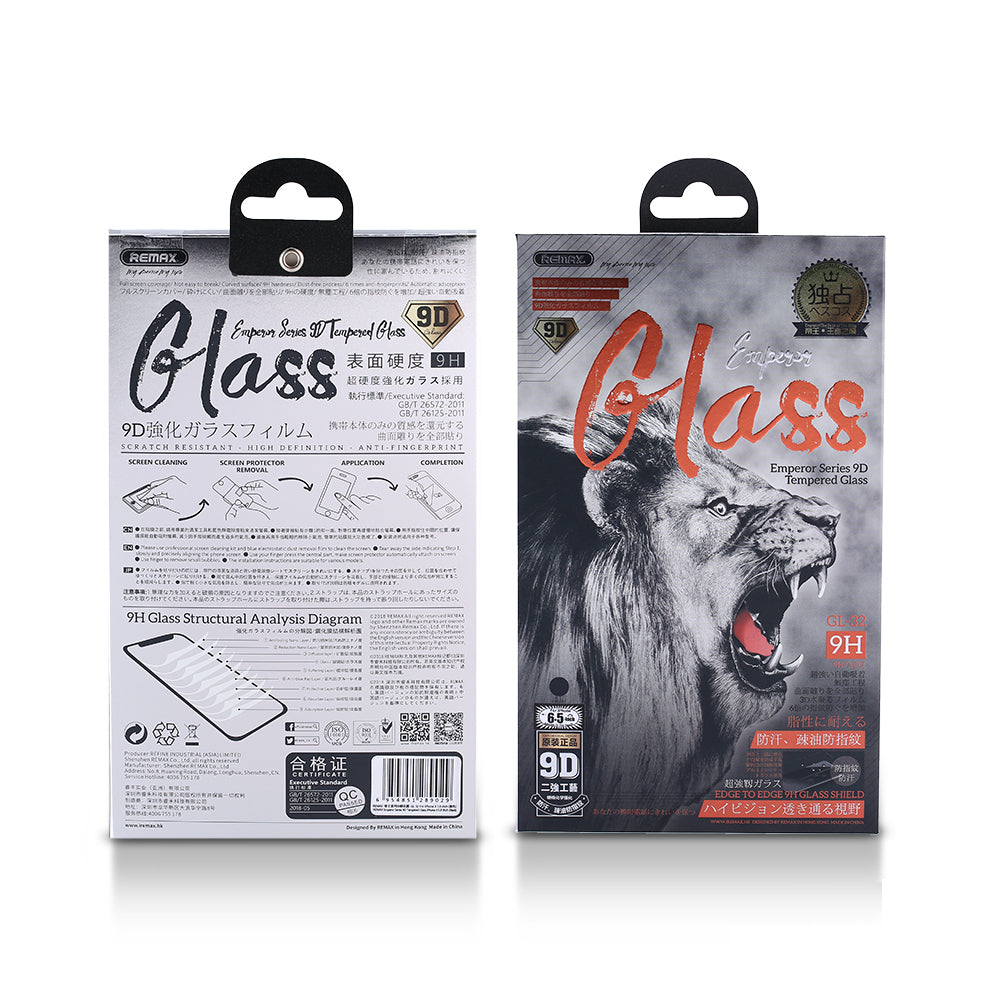 Remax Emperor Series 9D Tempered Glass GL-32 for iPhone 6.5-inch - Black