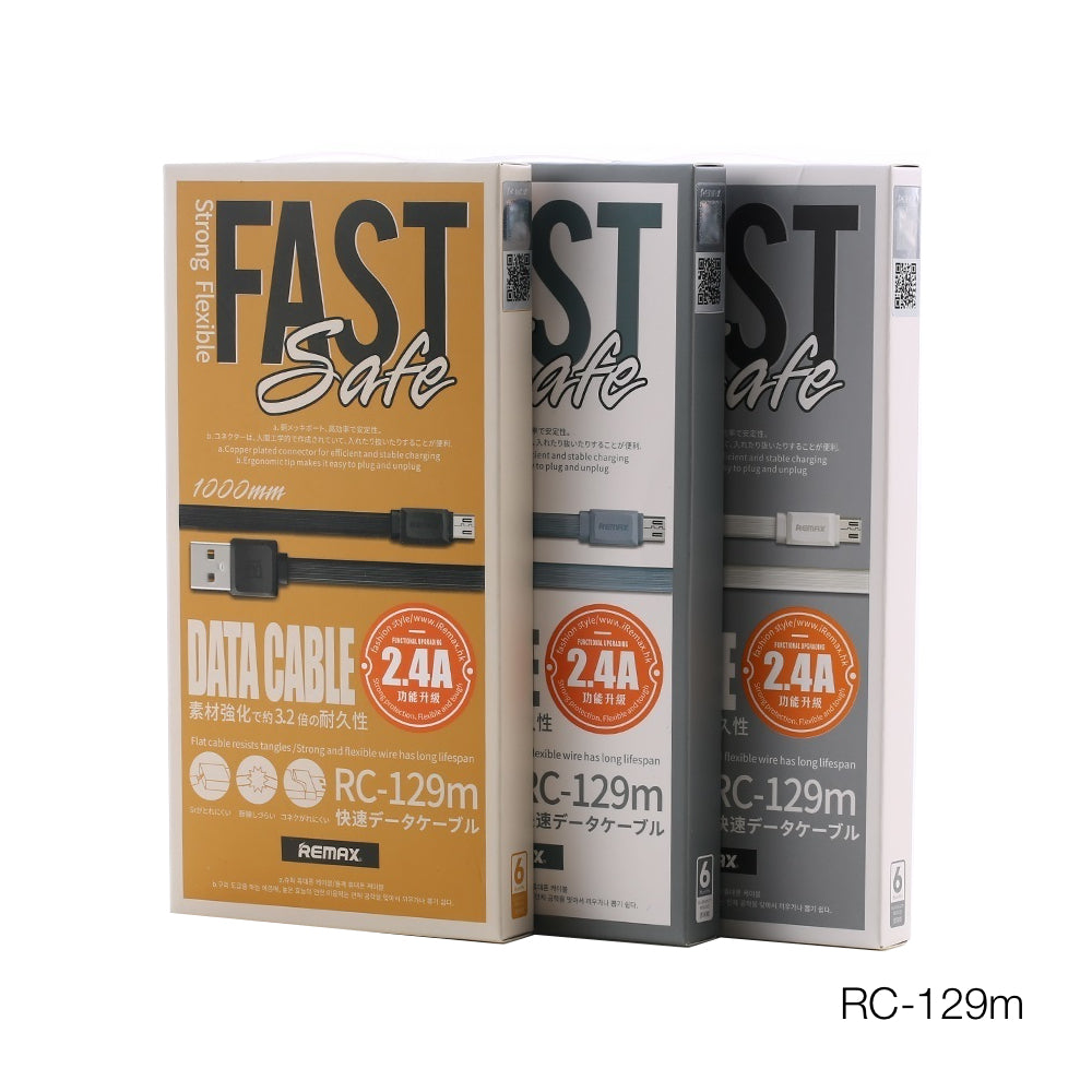 Remax Fast Pro Data Cable Micro USB RC-129m - Black