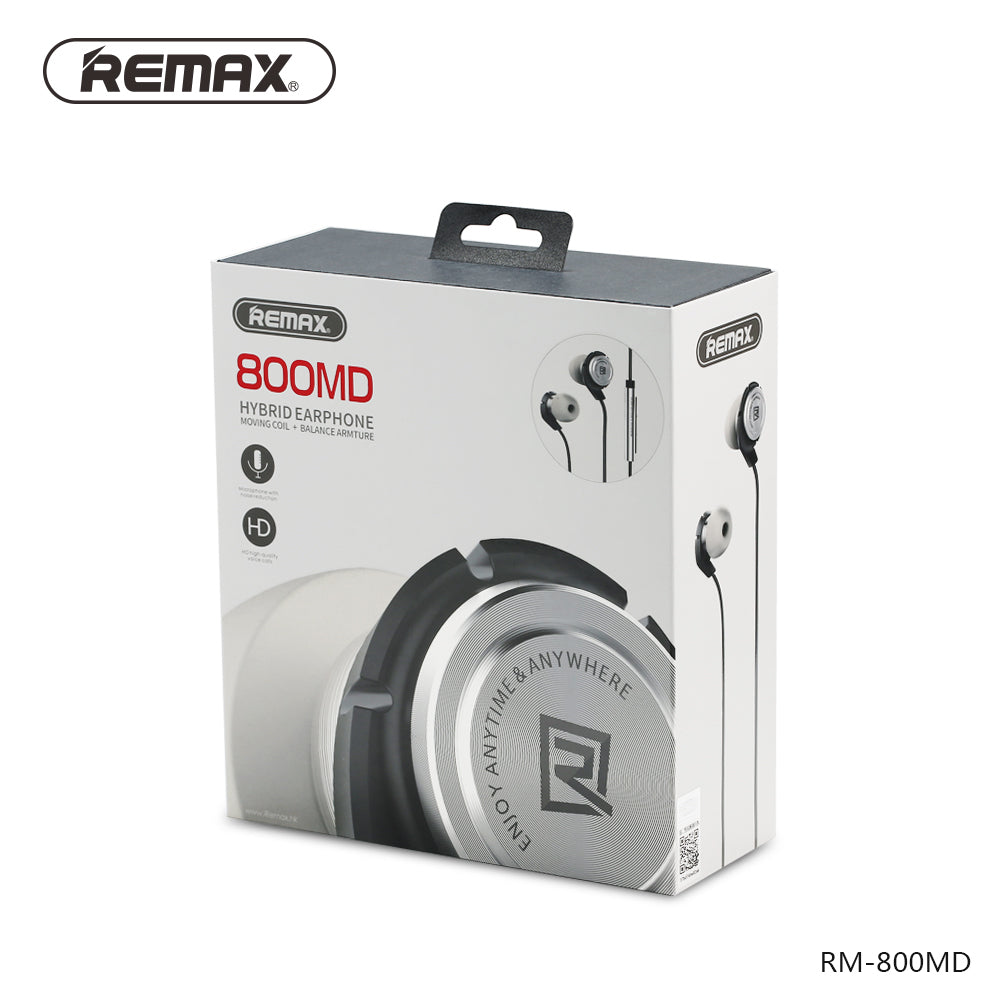 Remax Hybrid Earphone RM-800MD - Black