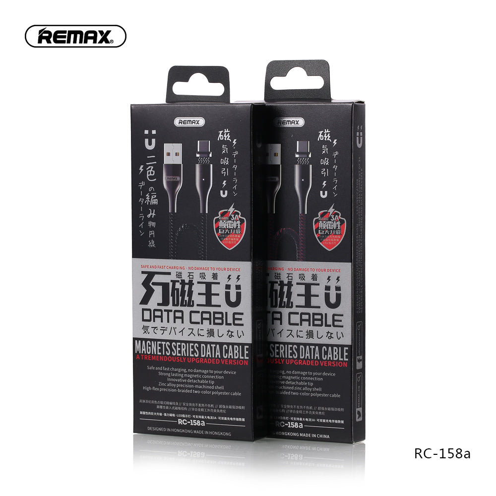 Remax Magnets Series 3.0A Data Cable Lightning RC-158i - Black