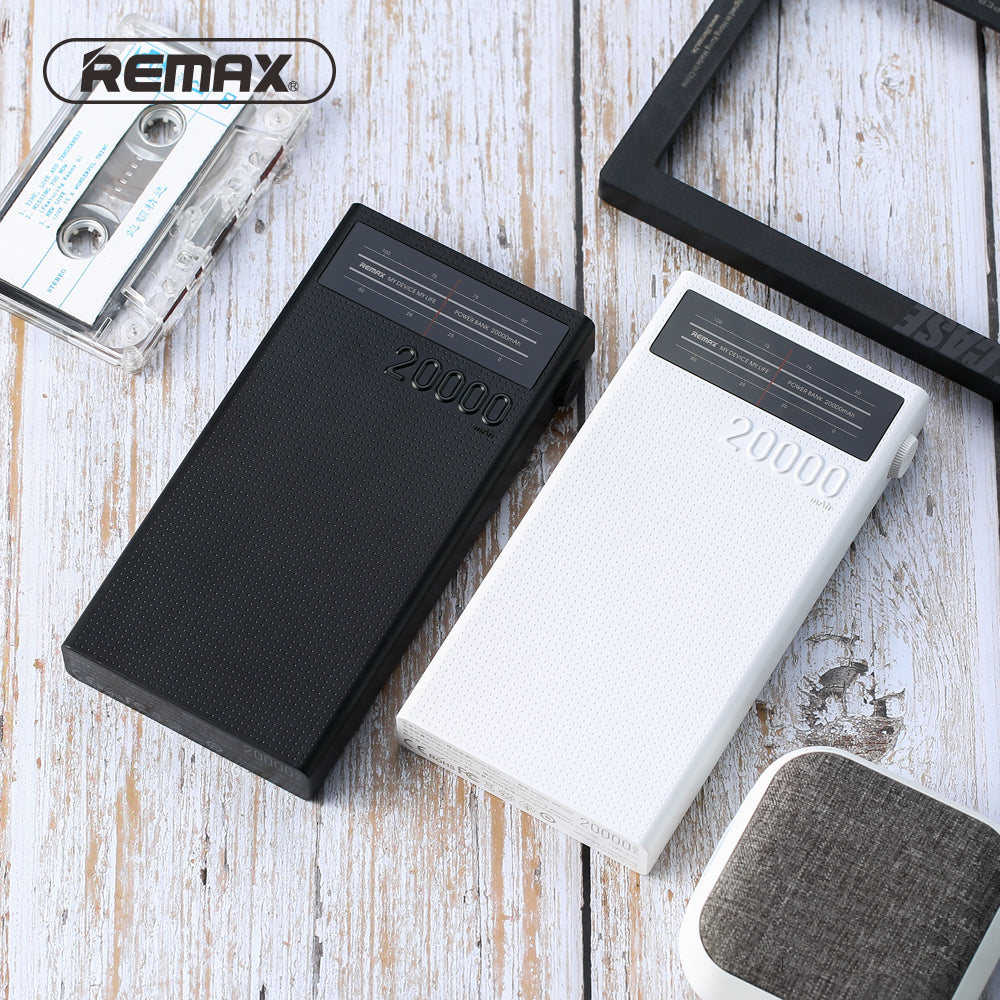 Remax Radio Series Power Bank 20000 mAh RPP-102 4USB Outputs - White