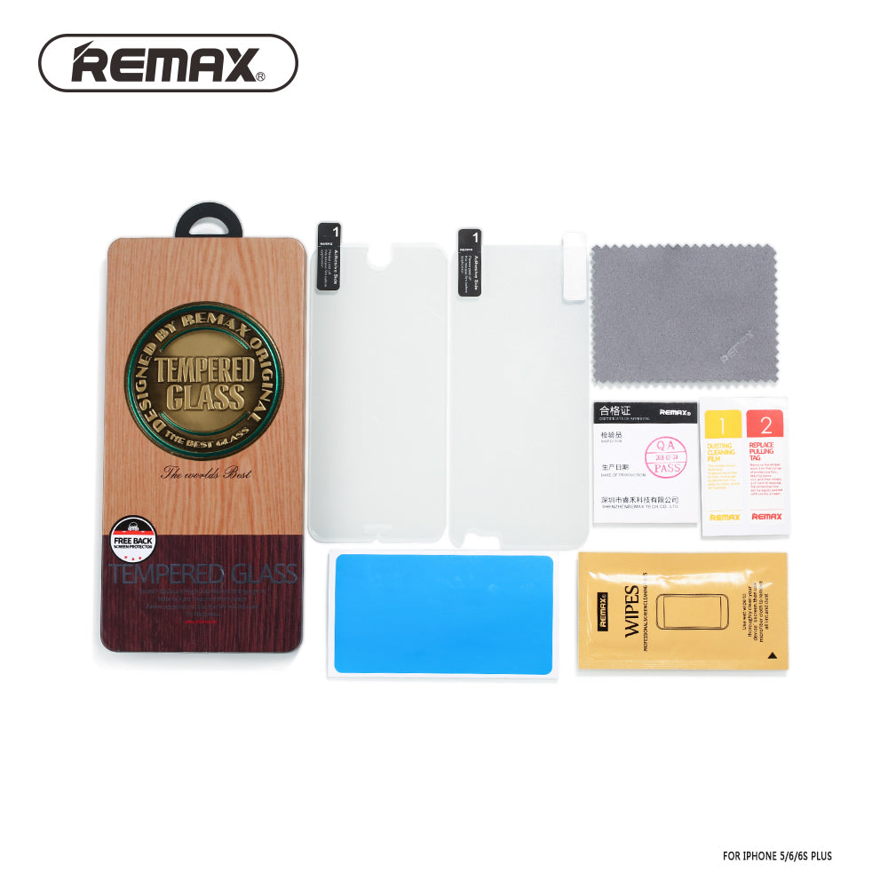 Remax Tempered Glass (round-cut) Tin Box Package Update iPhone 5/5s/5c/SE - Clear
