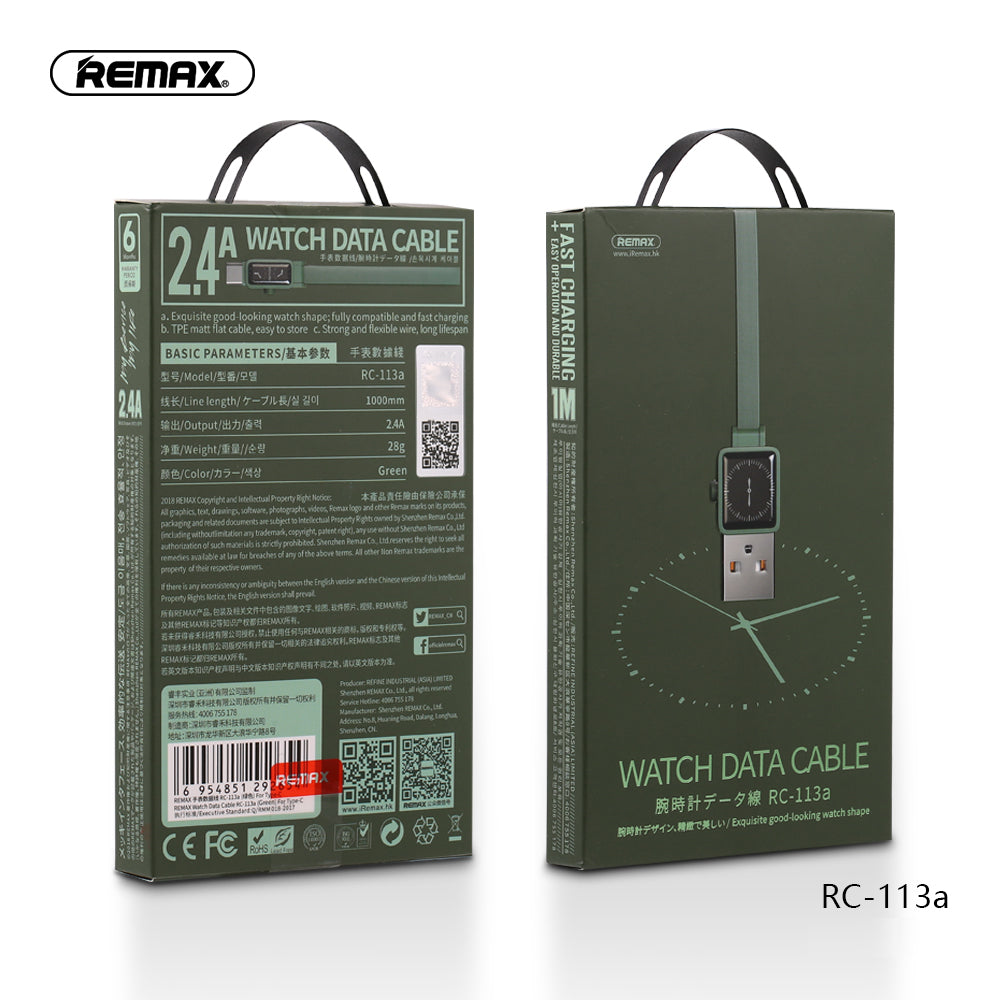 Remax Watch Data Cable for Type-C RC-113a - Green