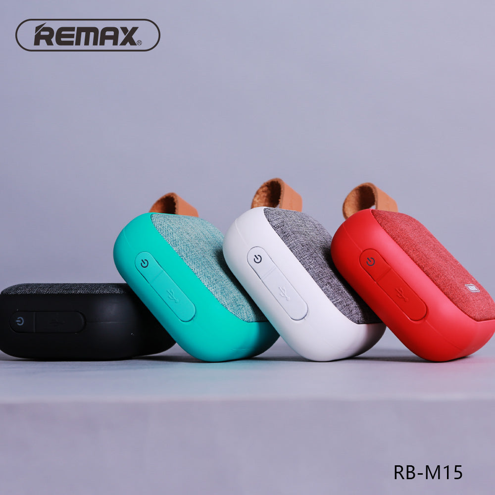 Remax RB-M15 Portable Fabric Bluetooth Speaker support TF Card playing - White