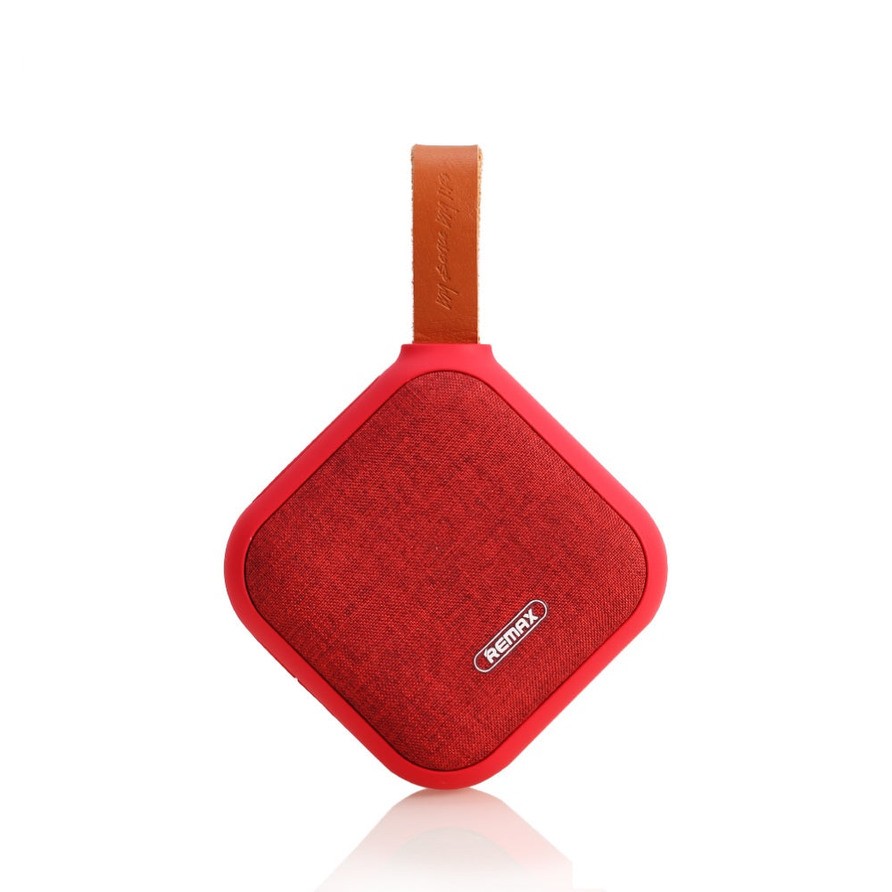Remax RB-M15 Portable Fabric Bluetooth Speaker support TF Card playing - Red