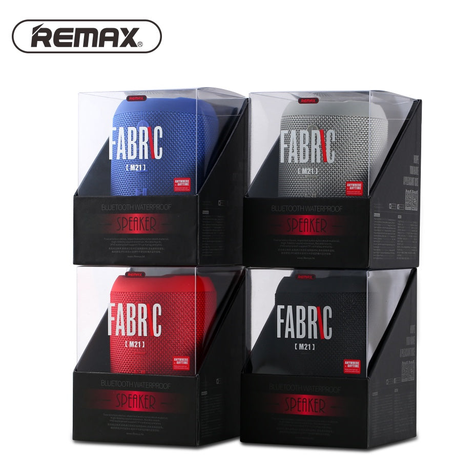 Remax RB-M21 Portable Bluetooth Speaker Support TF card, FM and AUX-in - Red
