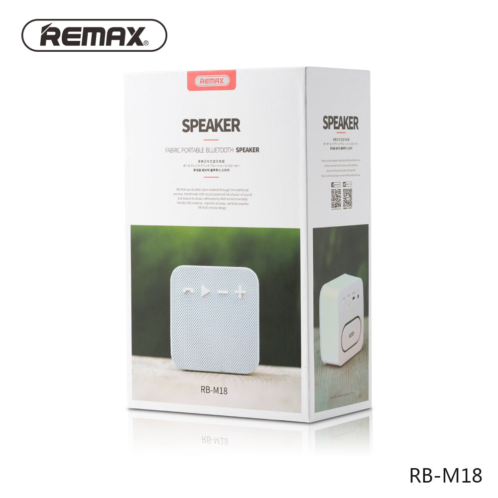 Fabric Portable Bluetooth Speaker RB-M18 - White