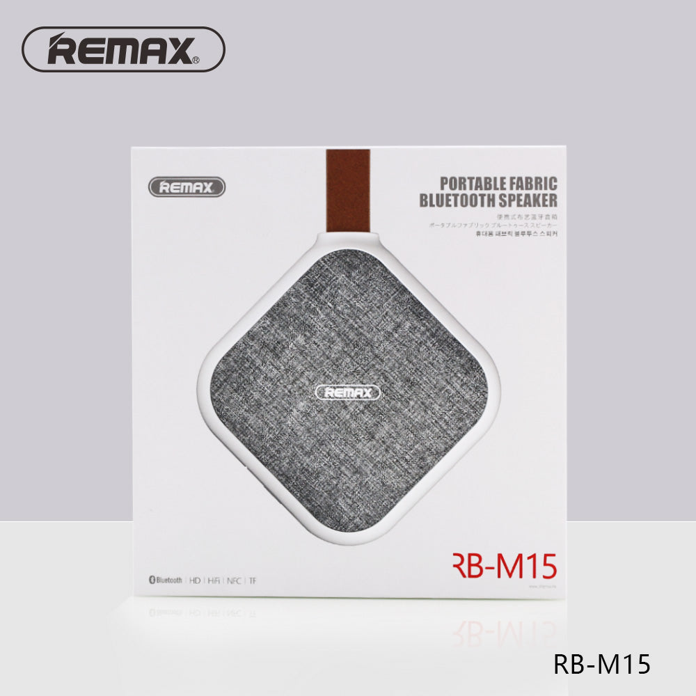 Remax RB-M15 Portable Fabric Bluetooth Speaker support TF Card playing - White
