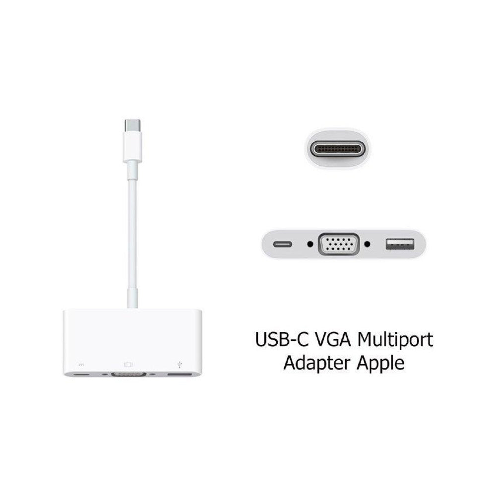Apple USB-C VGA Multiport Adapter (Incluye: USB 3.1 / VGA / USB-C Charger) - White