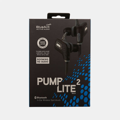 BlueAnt Pump Lite 2 In-Ear Bluetooth Headphones - Black