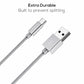 Crave Nylon Type-C to USB 3-foot Cable - Silver