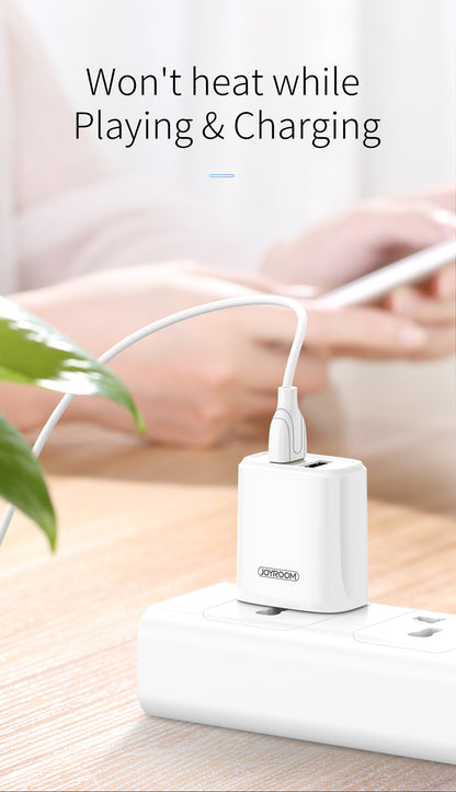 Joyroom Travel Charger L-M226 Single Charger 2.4A 2 USB - White