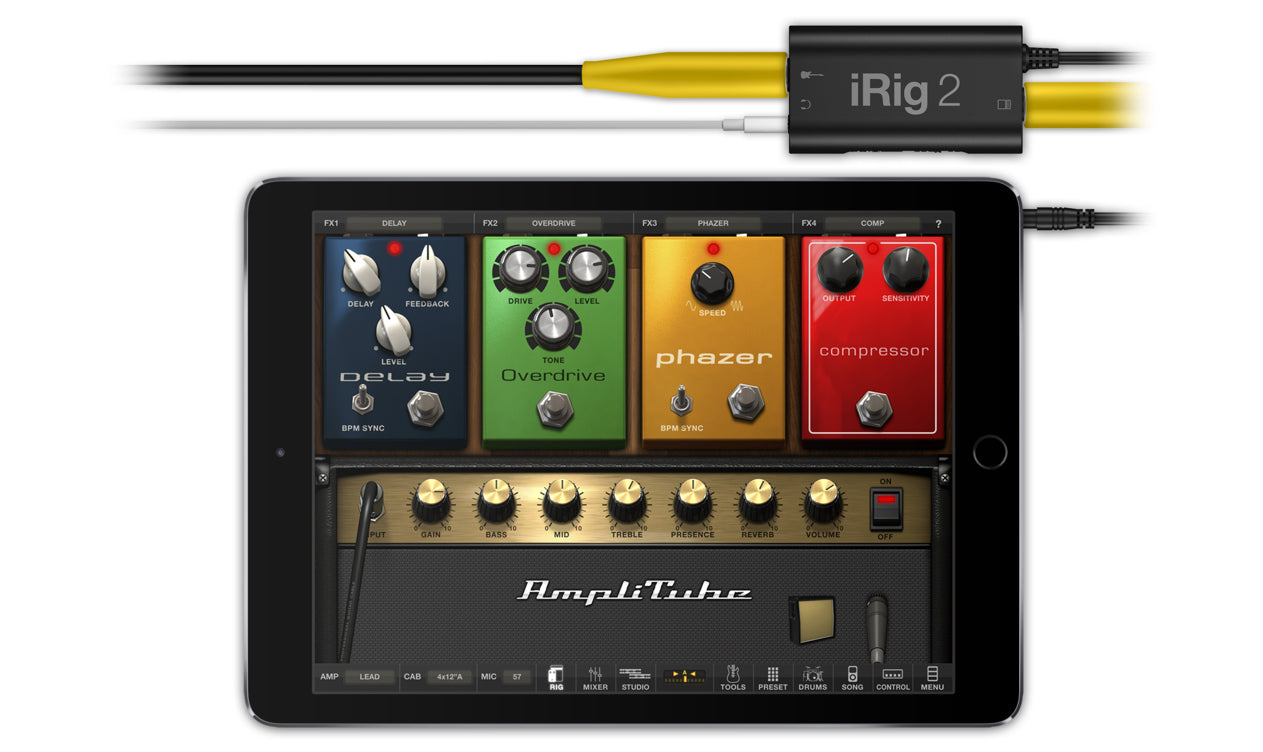 IK Multimedia iRig 2 guitar interface adapter for iOS devices - Black