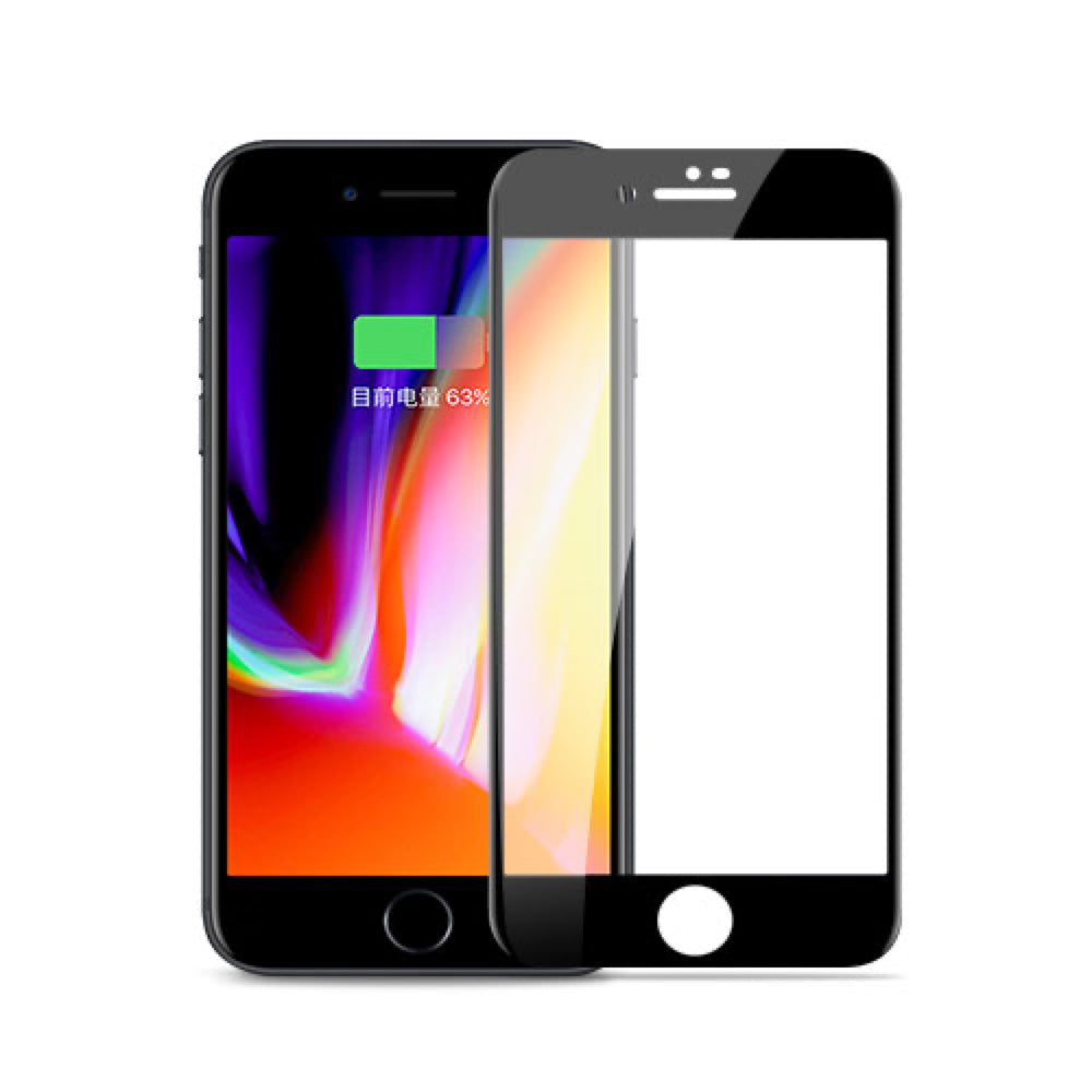 Joyroom Knight series New 3D Quick Paste Tempered Glass high transparent JM3033 for iPhone 7/8 - Black