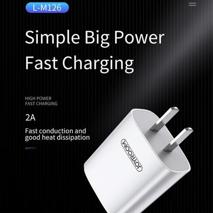 Joyroom Travel Charger L-M126 Single Charger 2.4A 1 USB - White