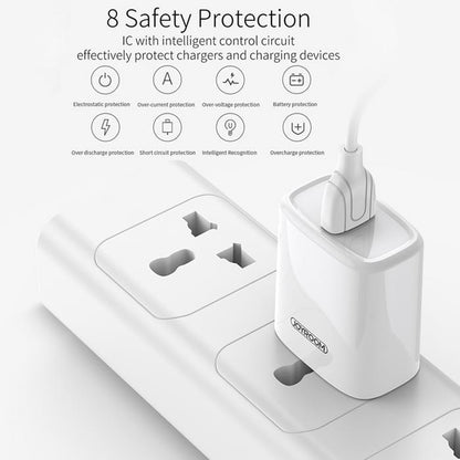 Joyroom Travel Charger L-M126 Single Charger 2.4A 1 USB - White