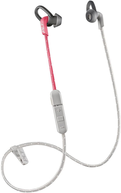 Plantronics Backbeat 305 In Ear Bluetooth Headphones Grey / Coral - Pink