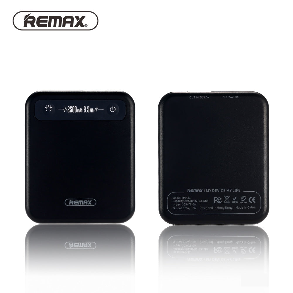 Remax 2500 mAh Pino Power Bank RPP-51 - Black