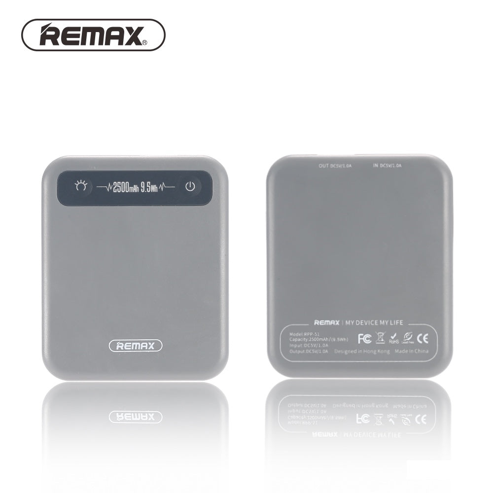 Remax 2500 mAh Pino Power Bank RPP-51 - Gray