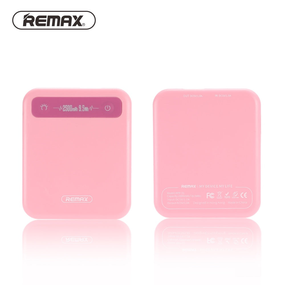 Remax 2500 mAh Pino Power Bank RPP-51 - Pink – iStore Perú Online