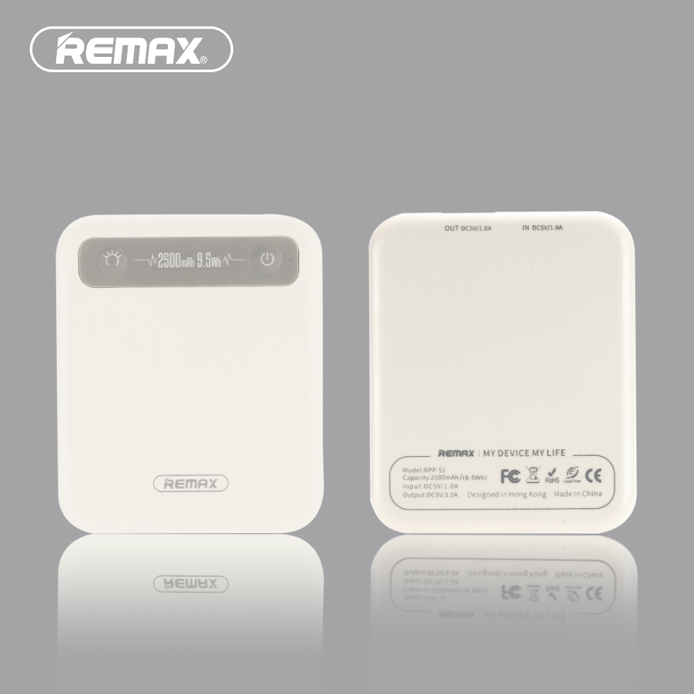 Remax 2500 mAh Pino Power Bank RPP-51 - White
