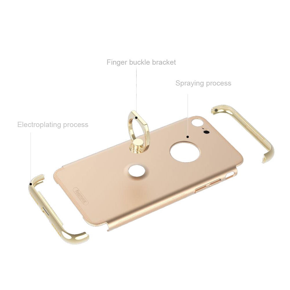 Remax Lock Creative Case for iPhone 7 Plus with Ring - Gold