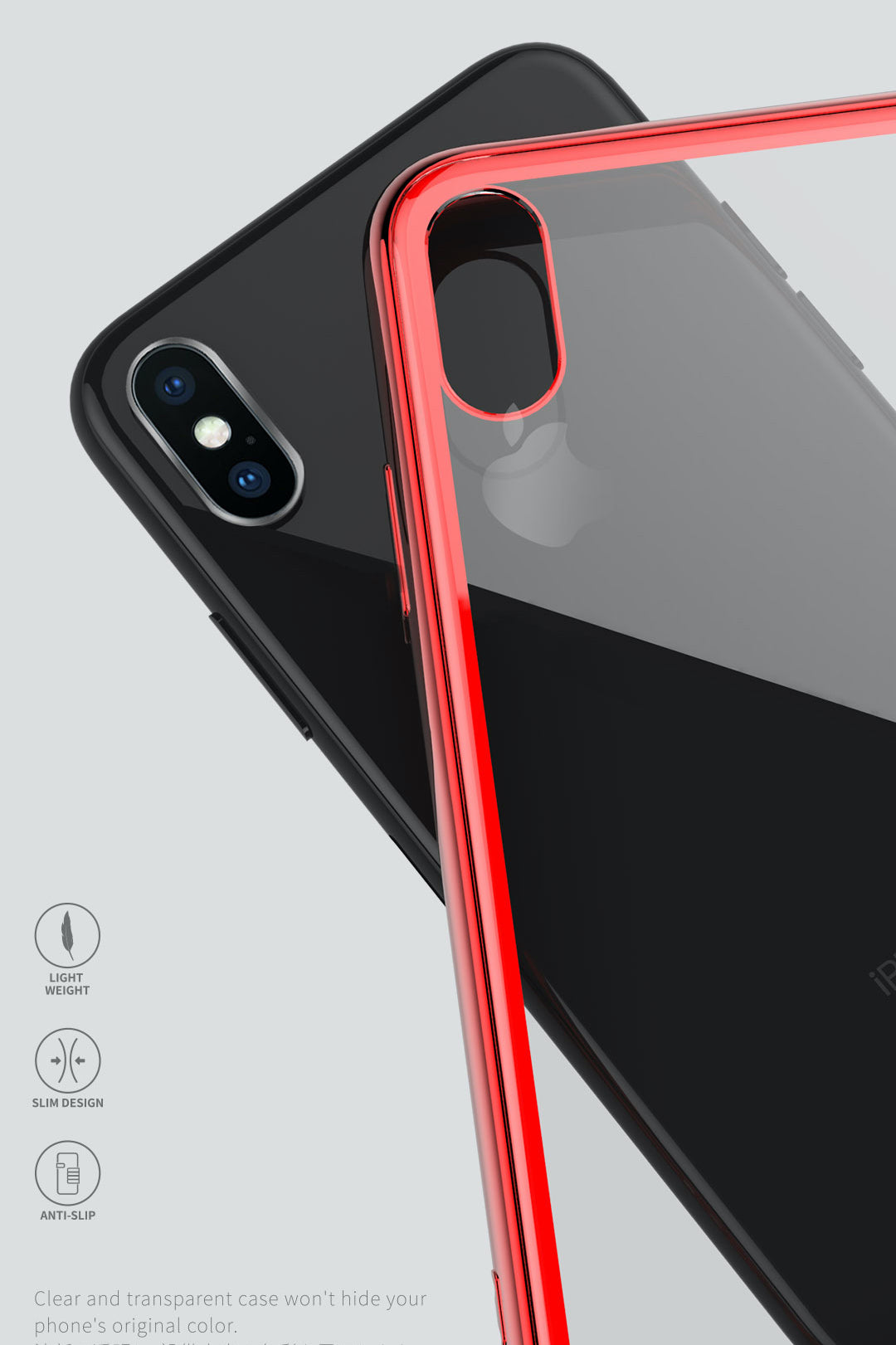 Remax Crysden series glass Case RPC-002 for iPhone XS - Red