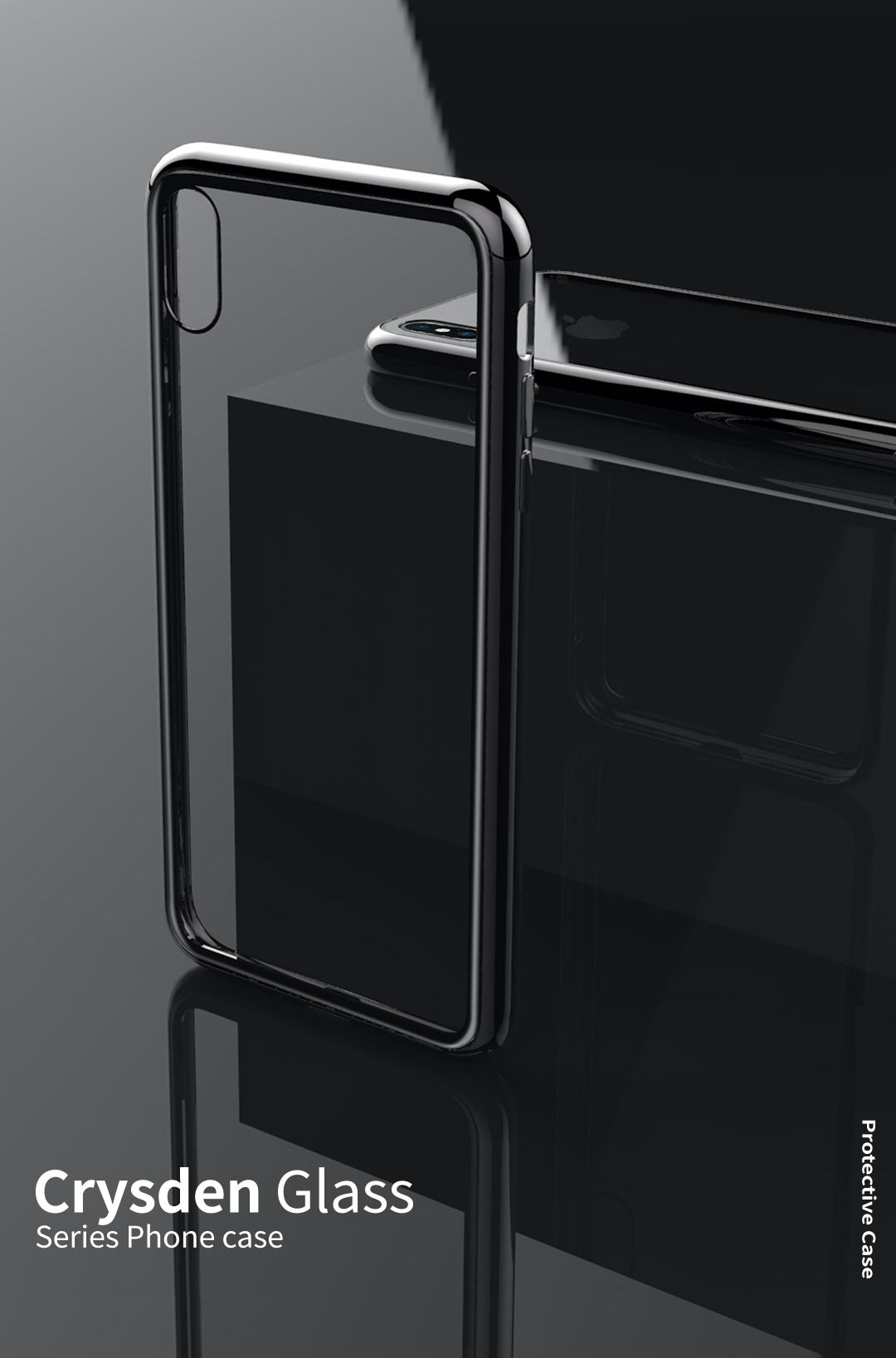 Remax Crysden series glass Case RPC-002 for iPhone XS - Black