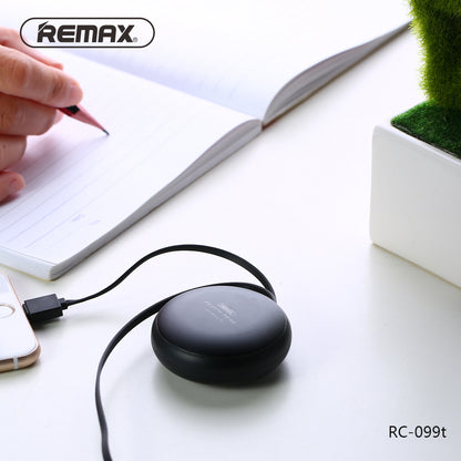 Remax Cutebaby Retractable Data Cable 2-in-1 for Micro USB and Lightning RC-099t 1M - Black