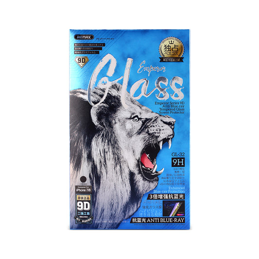 Remax Emperor Series 9D Anti Blue-Ray Tempered Glass GL-32 for iPhone 7/8 - Black