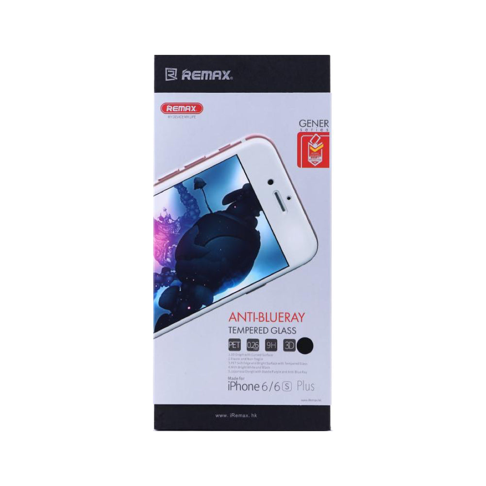 Remax Gener 3D Curved Anti-Blue Ray tempered glass iPhone 6/6s Plus - Black