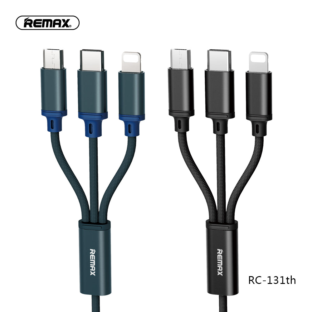 Remax Gition Series 3-in-1 Data Cable RC-131th - Black