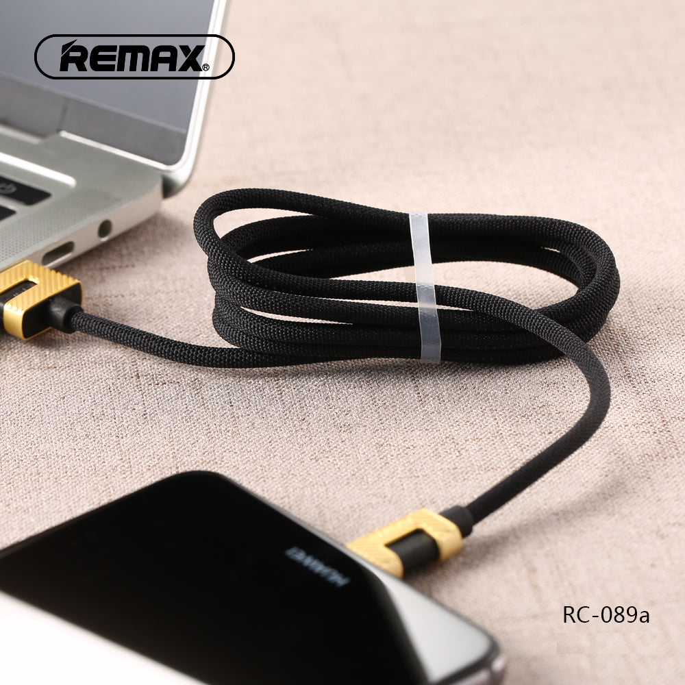 Remax Metal Data Cable 2.4A for Type-C RC-089a - Black